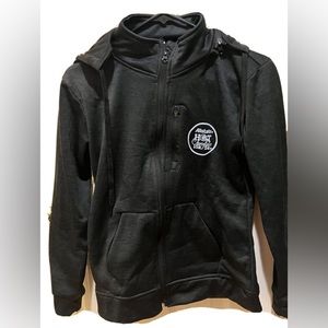 Chocolate 15K/5K Womens S Zip Hooded Jacket Black.